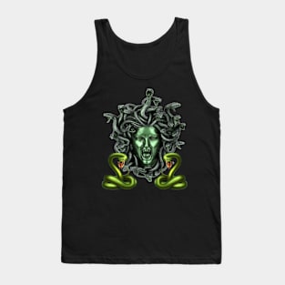 Green Snake Medusa Gorgon Tank Top